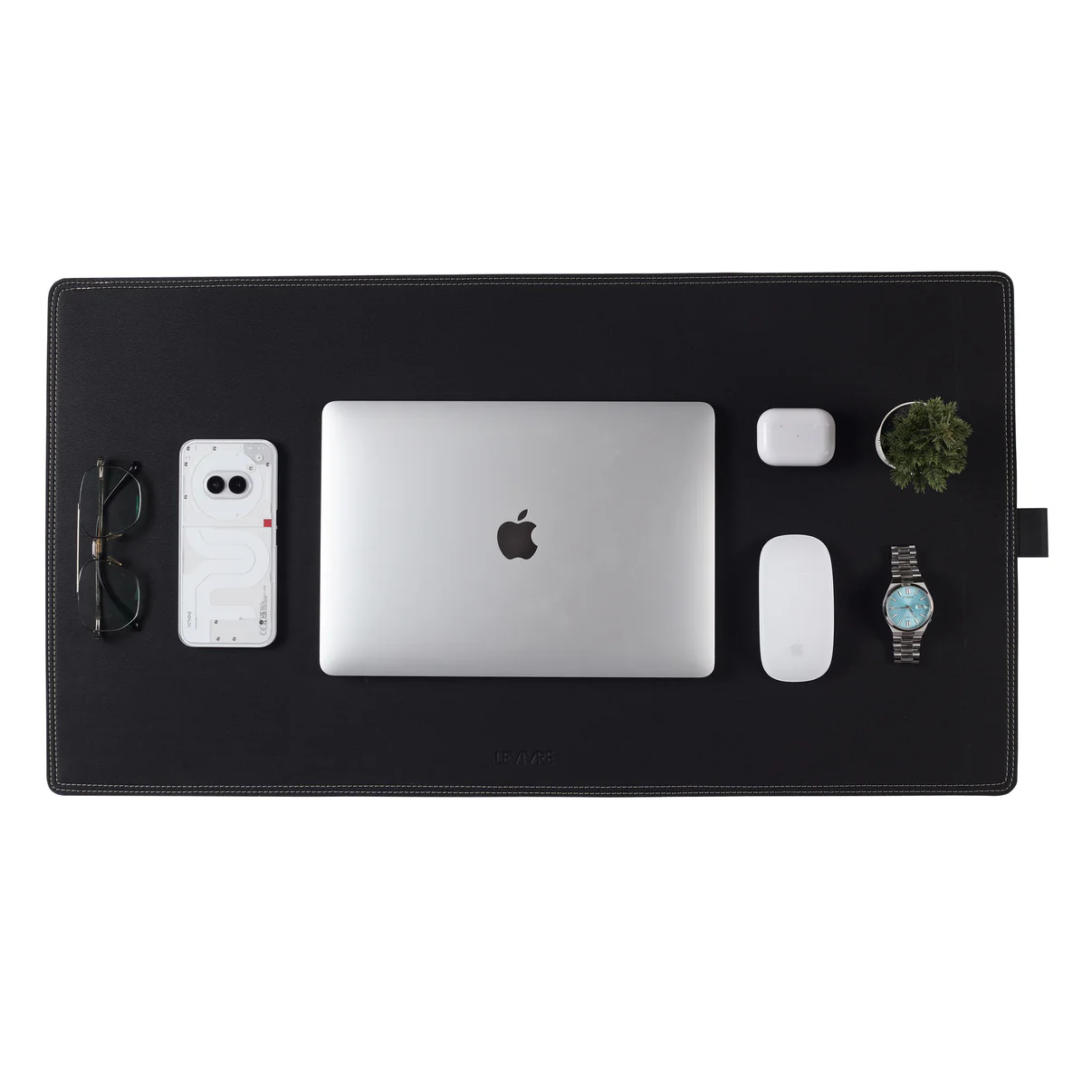 Levivre Command Leather Desk Mat Black - Workspace Setup