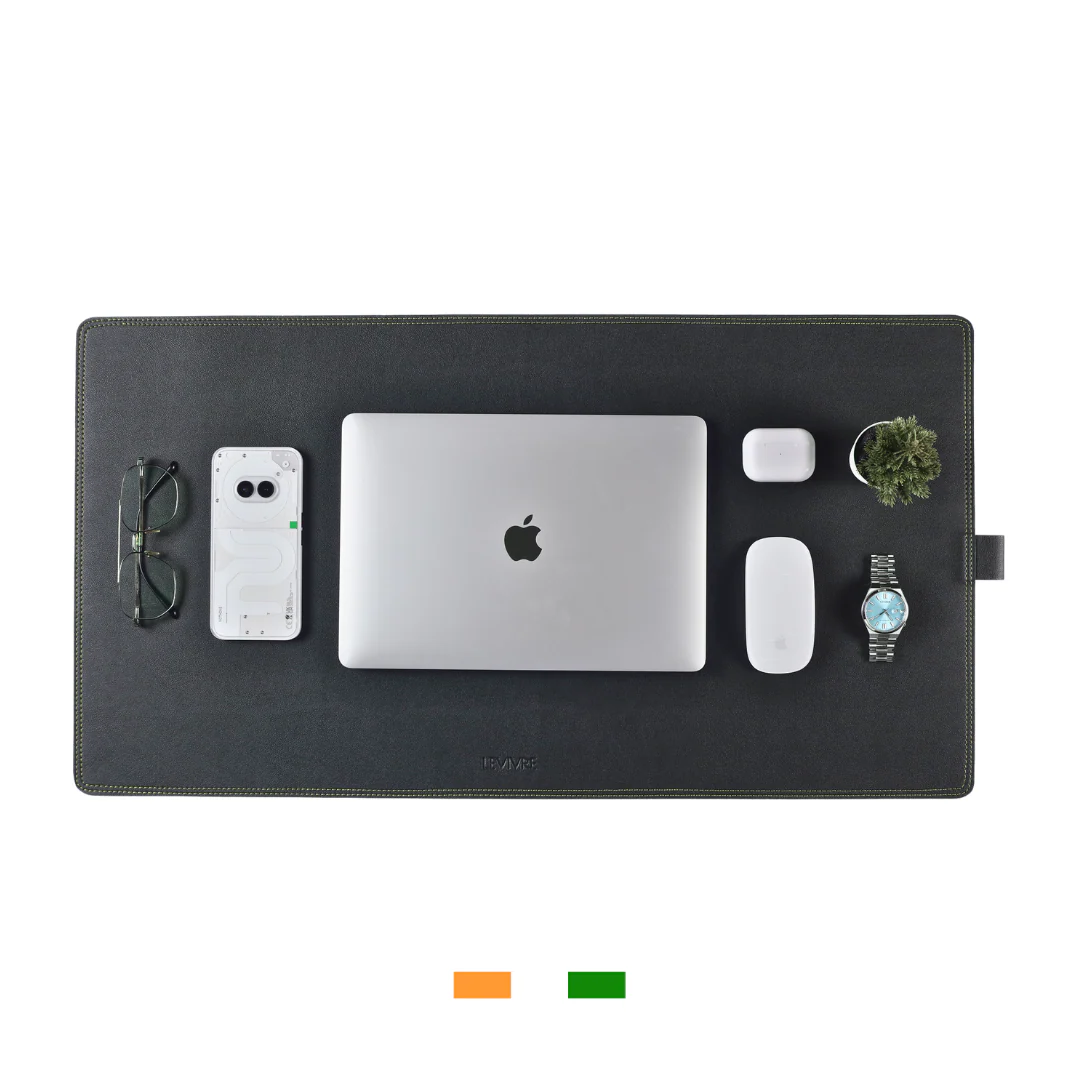 Levivre Command Leather Desk Mat Olive Green - Workspace